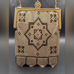 Antique Whiting & Davis Painted Mesh Purse – Made in Canada (1920s)